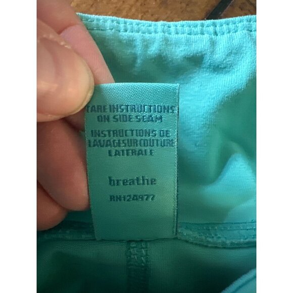 Prana Teal Breathe Leggings Womens M Yoga Athletic Performance Workout Athlesure - Picture 6 of 8